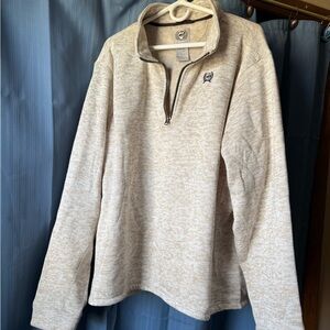 Men's Beige Quarter-Zip Sweater - Cinch